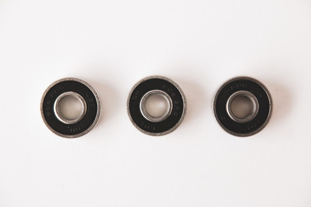 Metal bearings used in longboard wheels