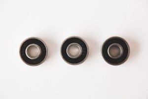 Metal bearings used in longboard wheels