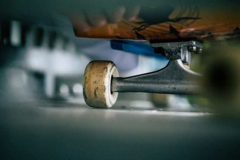 Deck with trucks from established skate brands