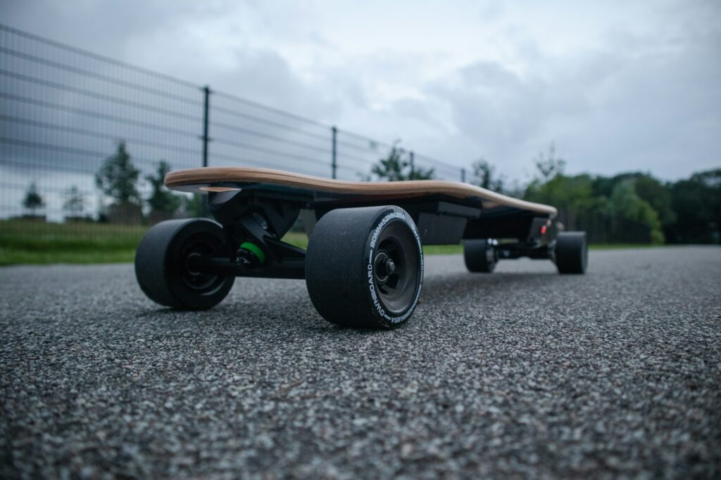 Electric skateboard ready for a ride
